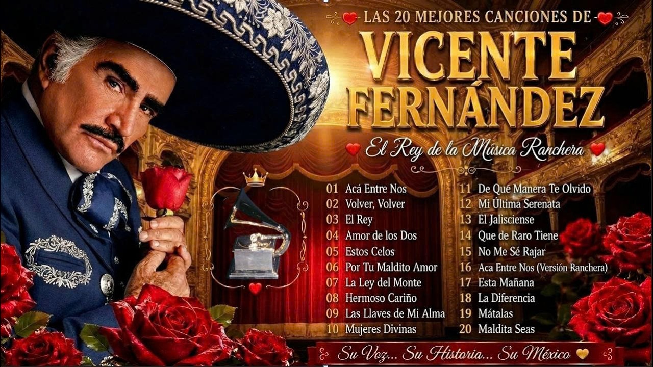 Vicente Fernández Rancheras Mix 2026 - 15 Grandes Exitos De Vicente Fernández - Rancheras Viejitas