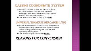 Cassini UTM (Universal Traverse Mercator) coordinate conversion Part One (Introduction)