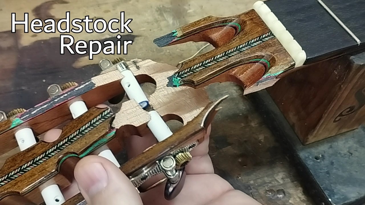 Siodoni Luthieria - Reparação de Headstock - Headstock Repair