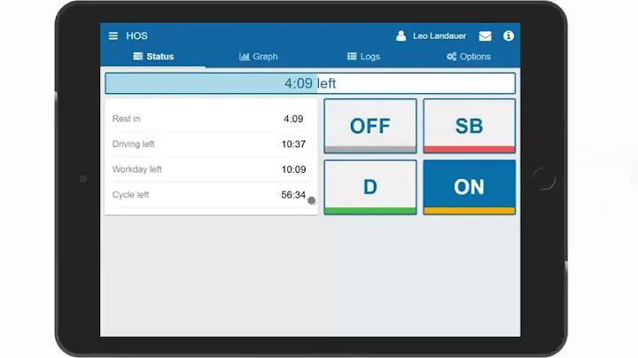 BlueArrow: Geotab Drive - How to Guide for HOS Overview