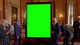 King Charles reveals his portrait green screen