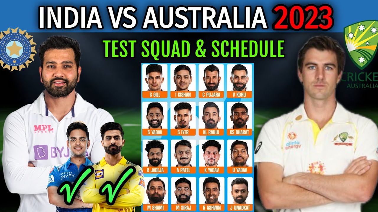 aus squad for india tour 2023 test