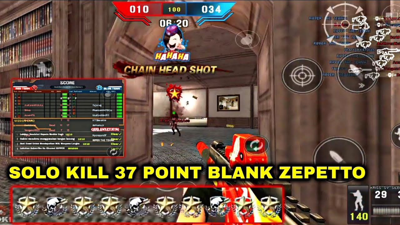 Solo Kill 37 Library Map Point Blank Zepetto Android Mobile 2023 - YouTube