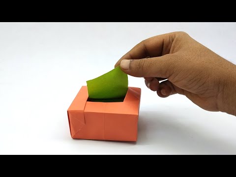 Paper Tissue Box - How To Make A Tissue Box Using Paper - Easy Origami Tutorial