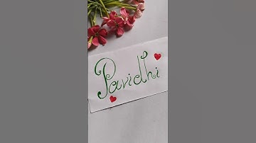 paridhi name calligraphy ♥️♥️ #calligraphy #handlettering #satisfyingart #viral