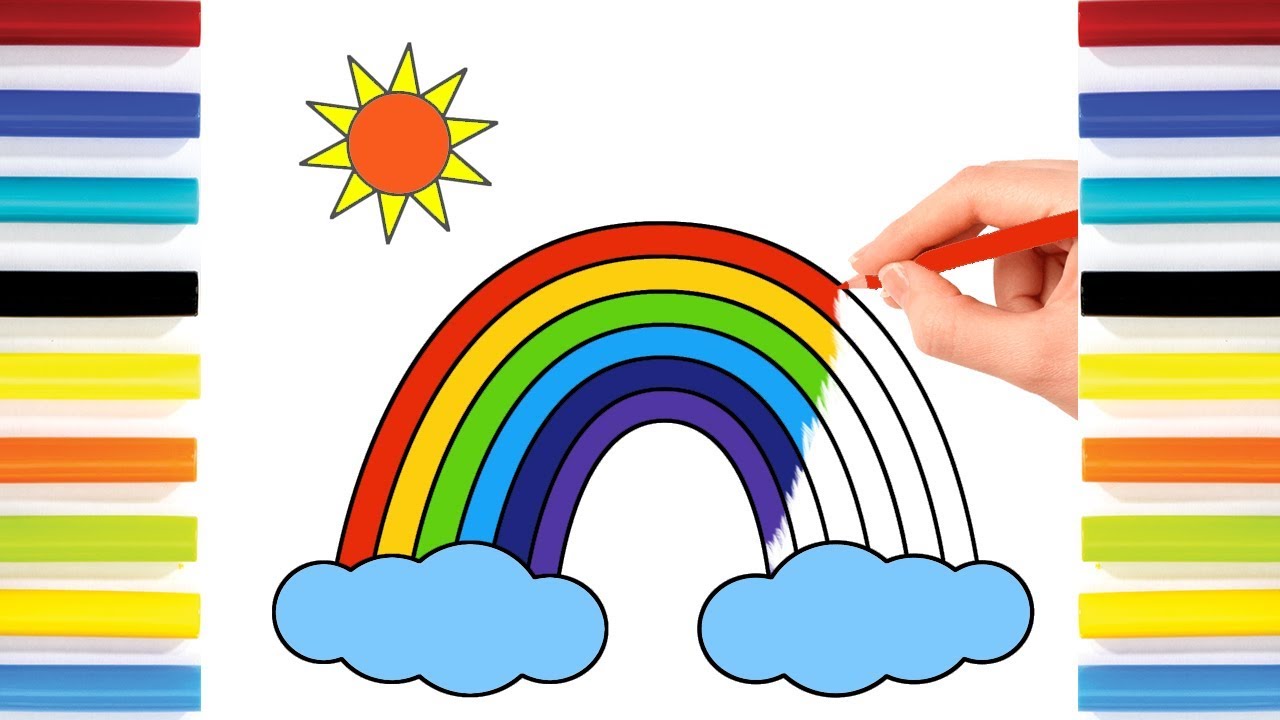 Easy Rainbow Drawing for Kids