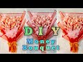 DIY Money Bouquet  💐 (Simple but Elegant  Version 2.0😍) #moneybouquet #gift #birthday