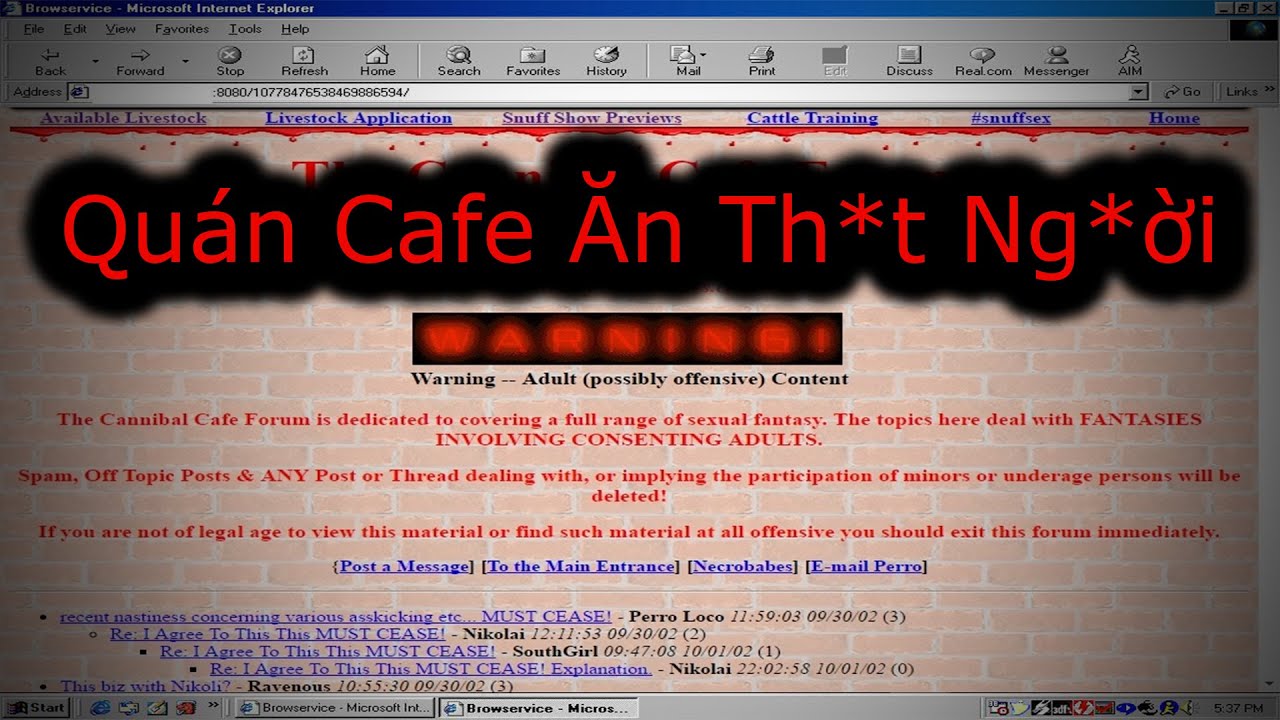 TRANG WEB DÀNH CHO NHỮNG KẺ ĂN TH*T NG*ỜI