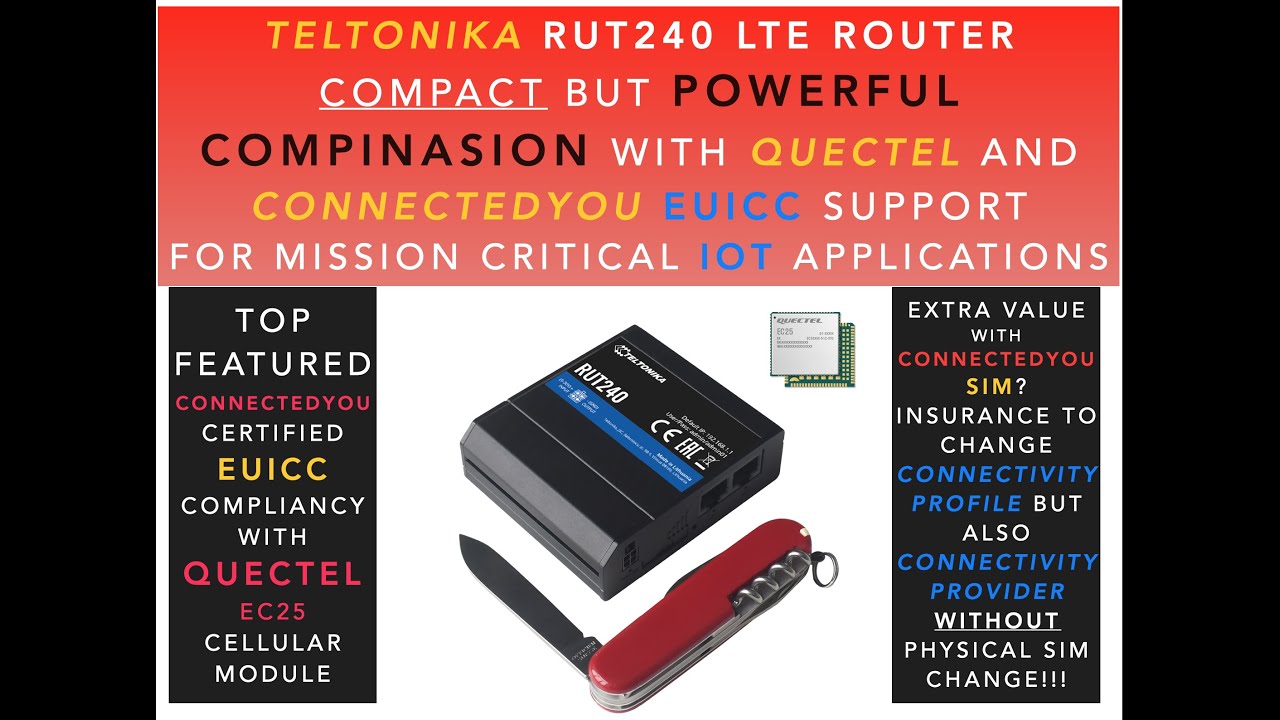 BEST eSIM ( eUICC ) compliant LTE router for IoT applications - YouTube