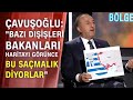 Bakan Çavuşoğlu Yunanistan'ın istediği kıyı haritasını gösterdi! "Sözde Sevilla haritası"