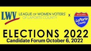 Michigan City Candidate Forum October 6, 2022