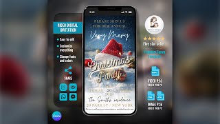 Etsy Christmas Party Invitation - Canva video template