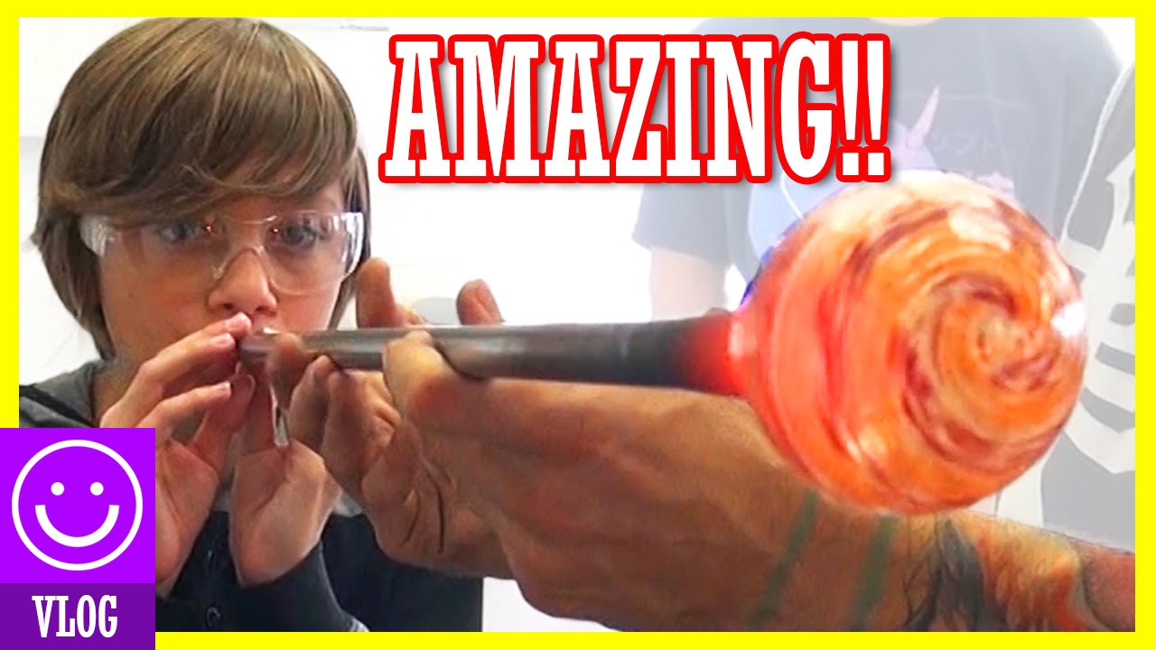 AMAZING GLASS BLOWING CLASS! FIRE+KIDS = FUN! KITTIESMAMA YouTube