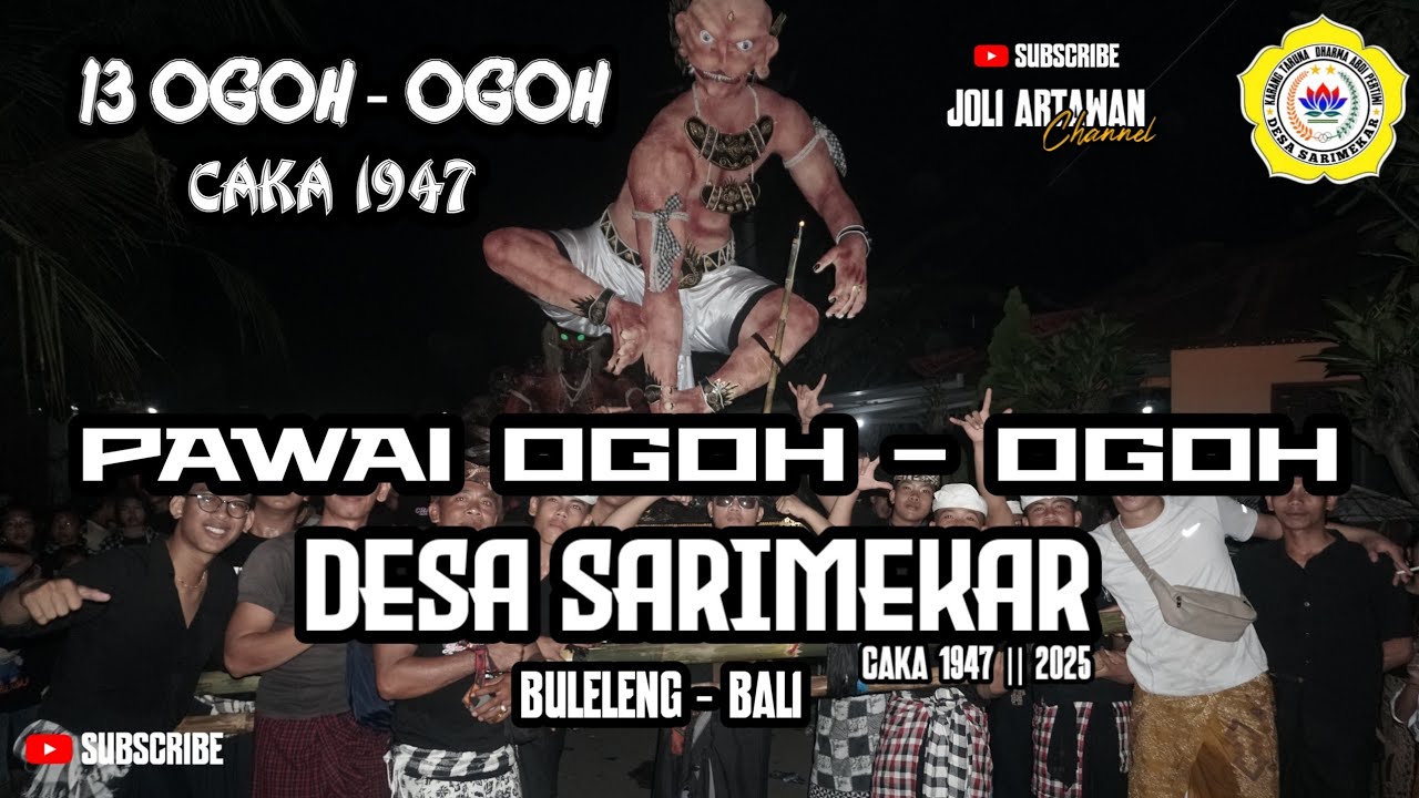 Pawai 13 ogoh ogoh desa sarimekar buleleng bali #caka1947