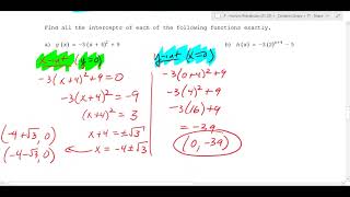 T1,2 - Honors Precalculus - Function Analysis 1
