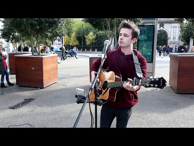 An Absolutely Beautiful Version of (A-ha) Take On Me by New Busker David Hayden. class=