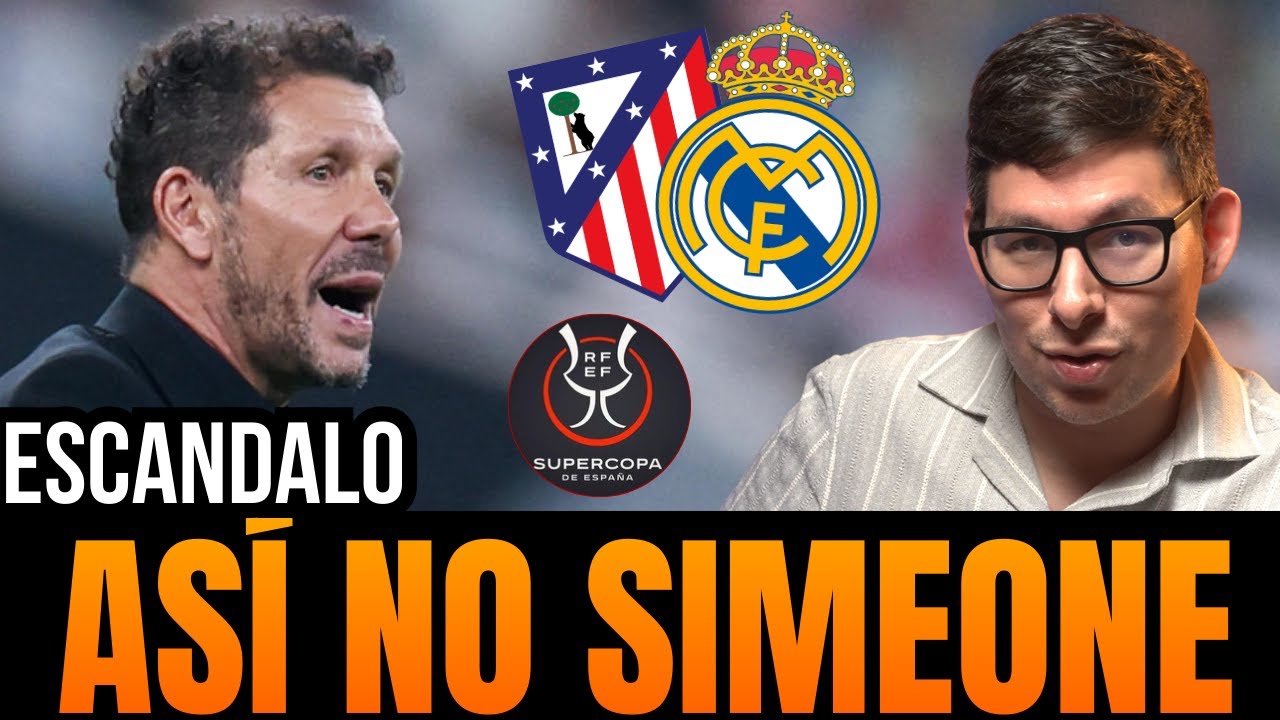 ESCÁNDALO EN EL DERBI DE SUPERCOPA  EL CHOLO SIMEONE CRUZA LA LÍNEA CONTRA VINICIUS JR.