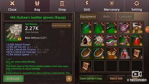Dungeon Chronicle (Unlock 5 set green equipment gear)
