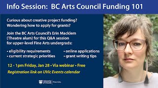 BC Arts Council Funding 101 for students