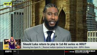 Get Up Iman Shumpert On Luka Doncic & Reaves Status For Game 1 Rockets At Lakers In 1St Round