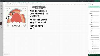 Adding a Name to the Boho Rainbow Birth Stats Shadow Box SVG File in Cricut Design Space