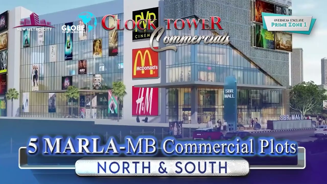 The Most Awaited 𝐂𝐥𝐨𝐜𝐤 𝐓𝐨𝐰𝐞𝐫 Main Boulevard Commercial Plots! | New Metro City