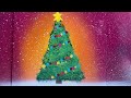 Christmas tree  spray art easy tutorial for beginners