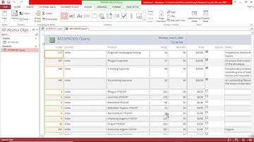 IT MS Access 26   Creating A Report from A Query