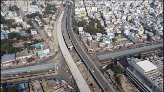 L B Nagar route overview | flyovers and under pass | Drone shots | Hyderabad