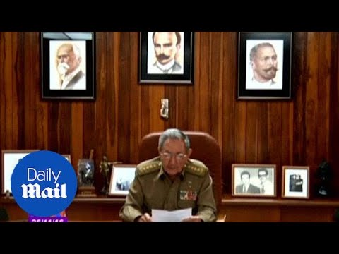 Raul Castro announces the death of Fidel on Cuban television - Daily Mail