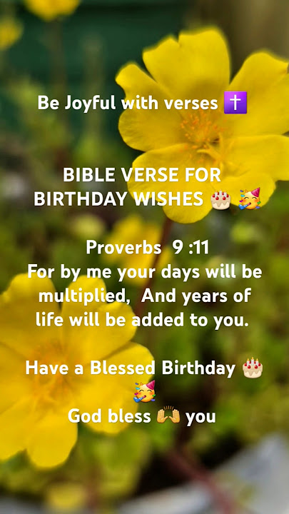 Bible verse for Birthday Blessings  #happybirthday #bibleverses #shortsfeed #bejoyful