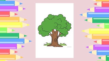 How to Draw Tree Drawing for Kids | Easy Drawing for Kids Step By Step 