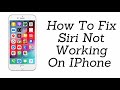 Siri Not Working On iPhone X/8/7/6/6s.