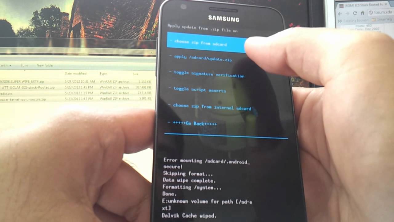 How To Install Ics Rom For The Galaxy S2 Lte And Skyrocket Youtube