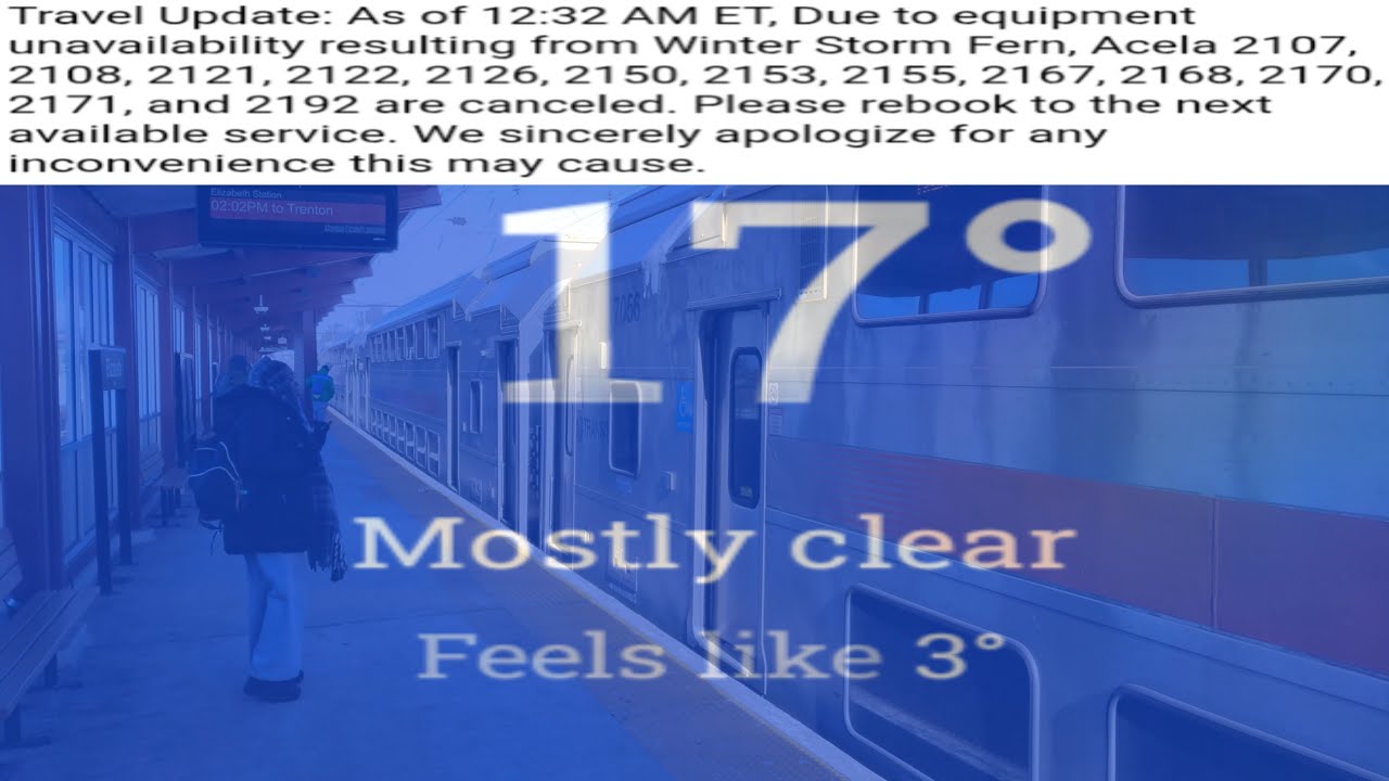 Полюбуйтесь железнодорожными путями после снежной бури в Элизабет!