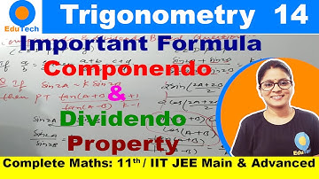 Trigonometry L-14 | Trigonometry questions on Componendo and Dividendo | Class 11 | JEE |