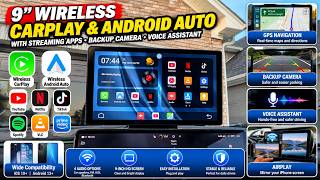 شاشة 9 بوصة لاسلكية تدعم CarPlay — تطبيقات بث مدمجة، وAndroid Auto، وكاميرا خلفية screenshot 4