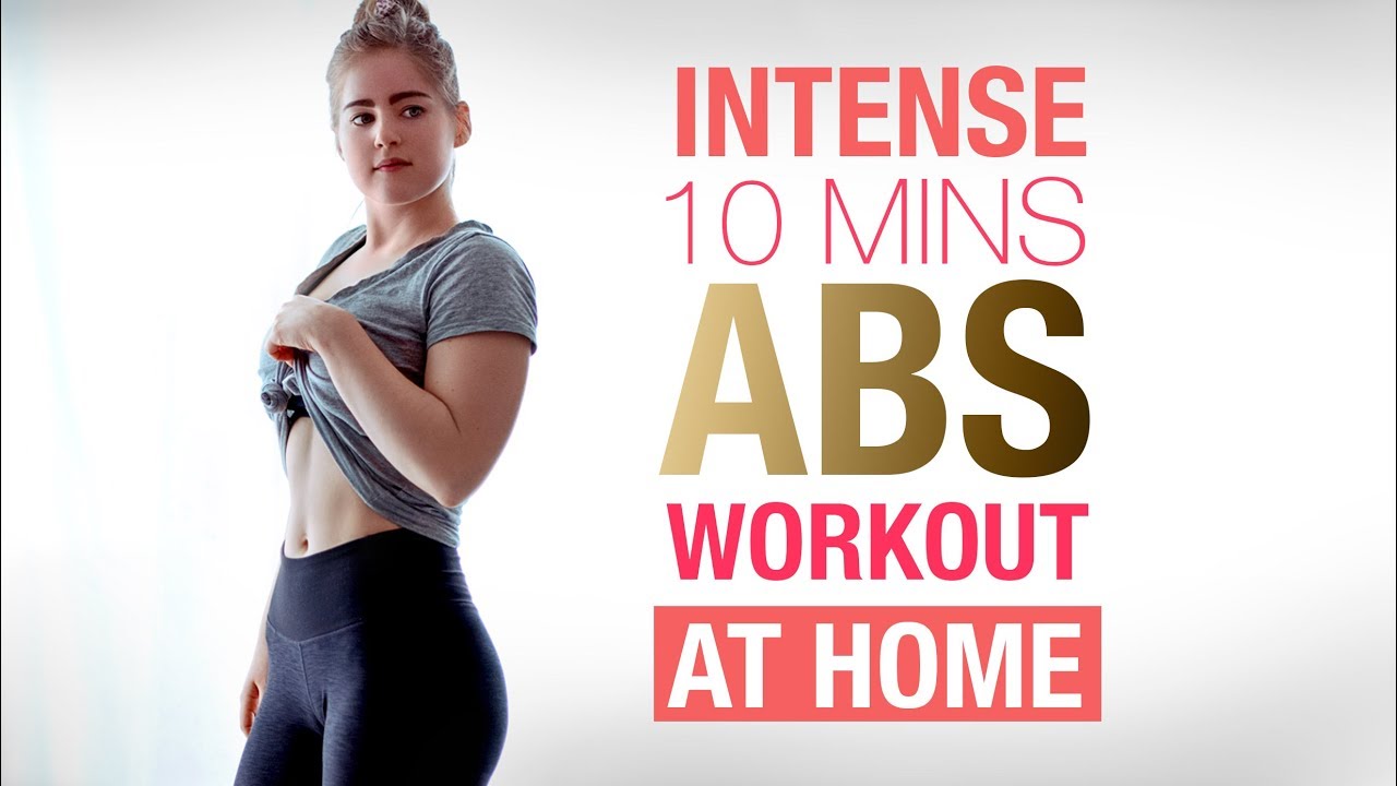 10 Min Abs Workout - At Home Abdominal and Oblique Exercises - YouTube
