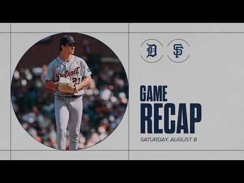 Game Highlights: Jobe Makes His Return, Tigers Shutout the Giants with a 6-Run 7th Inning | 8/8/2026