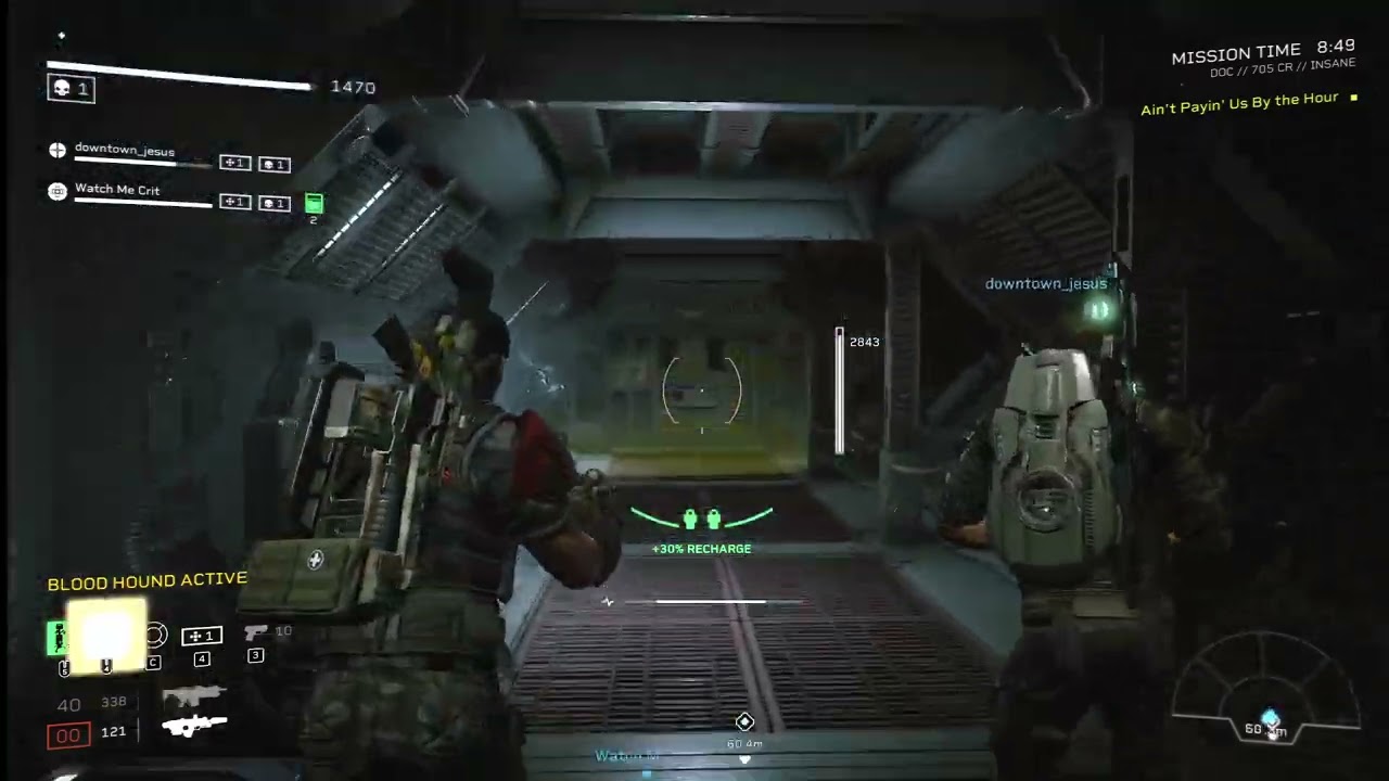 Aliens Fireteam Elite | 1-1 Insane | "Hunter" DOC Gameplay | I found my second favourite pistol!