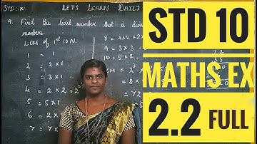 Exercise2.2 | Chapter 2 | 10th Maths | Numbers and Sequence |  #tn10thmaths