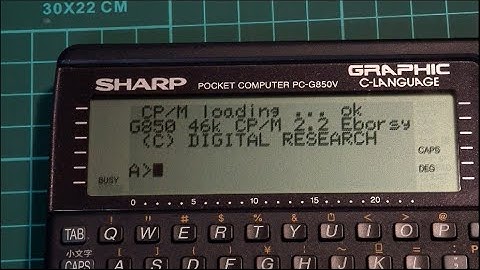 CP/M-80 worked on PC-G850V