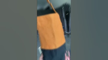 Túi vải canvas đựng bình Nâu cam phối đen đựng bình ly giữ nhiệt dung tích tối đa 700ml