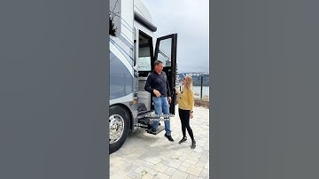 Setting up our motorhome for a snow storm 🥶 #rvliving #camping #motorhome #winter