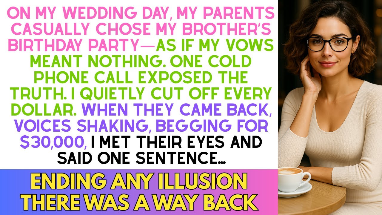 My parents chose my brother’s party over my wedding—until they needed $30,000. My mom went silent.