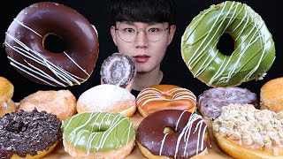 크리스피 도넛 디저트 먹방ASMR MUKBANG DONUTS & DESSERT ドーナツ デザート bánh vòng โดนัท eating sounds