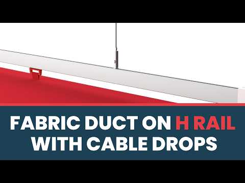 How to Install H-Rail with Cable Drops | Fabric Duct Installation