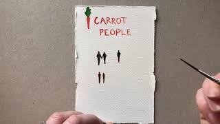 How to Paint Carrot People in Watercolour