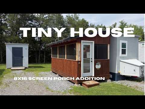 You won't believe the outside living space on this tiny home