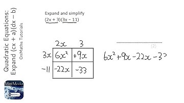 Quadratic Equations: Expand (cx + a)(dx – b) (Grade 6) - OnMaths GCSE Maths Revision